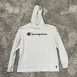 Champion jersey hoodie, Heather gray XL